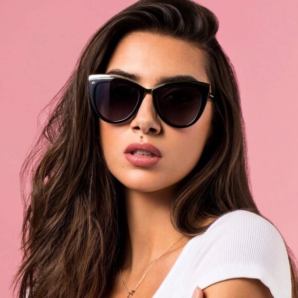 Prevé Revaux - The Juliet - Chic Black and Gold Cat-Eye Sunglasses - Picture 2 of 8